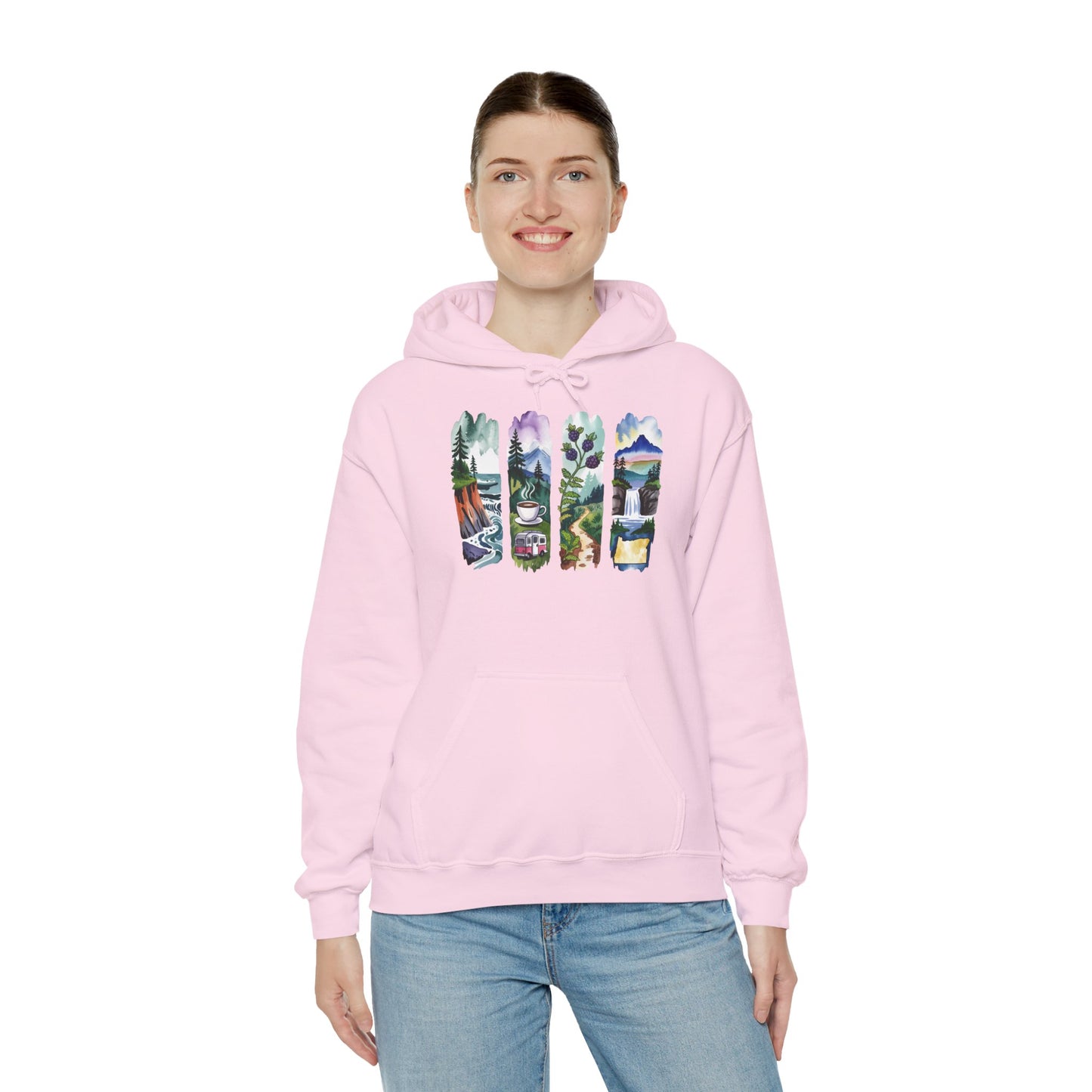 Oregon Nature Hoodie – Unisex Pacific Northwest Sweatshirt for Hikers & Adventure Enthusiasts