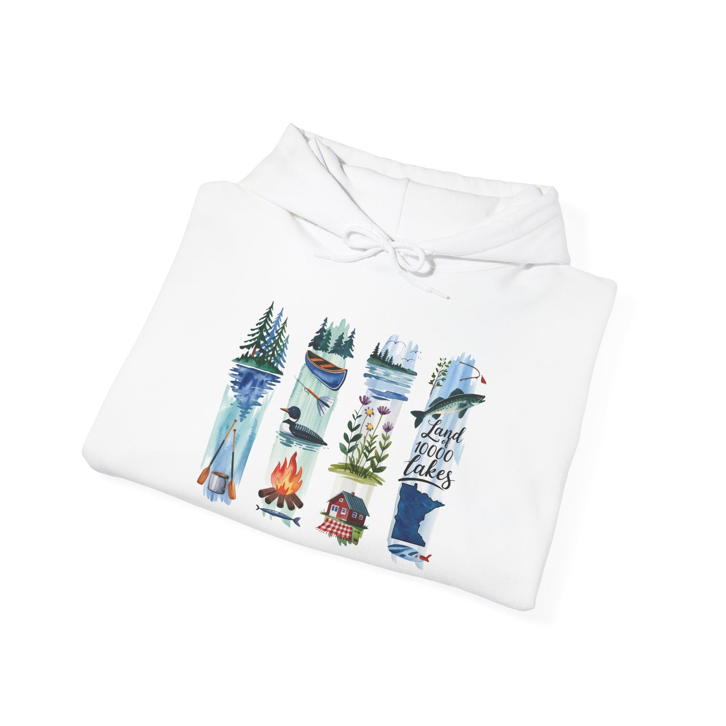 Minnesota Nature Hoodie – Unisex Sweatshirt for Forest & Lake Lovers