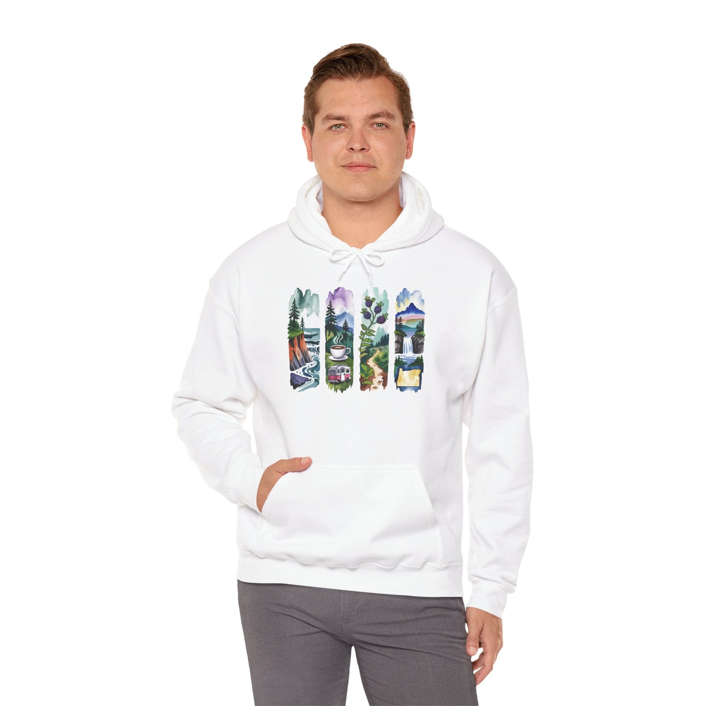 Oregon Nature Hoodie – Unisex Pacific Northwest Sweatshirt for Hikers & Adventure Enthusiasts