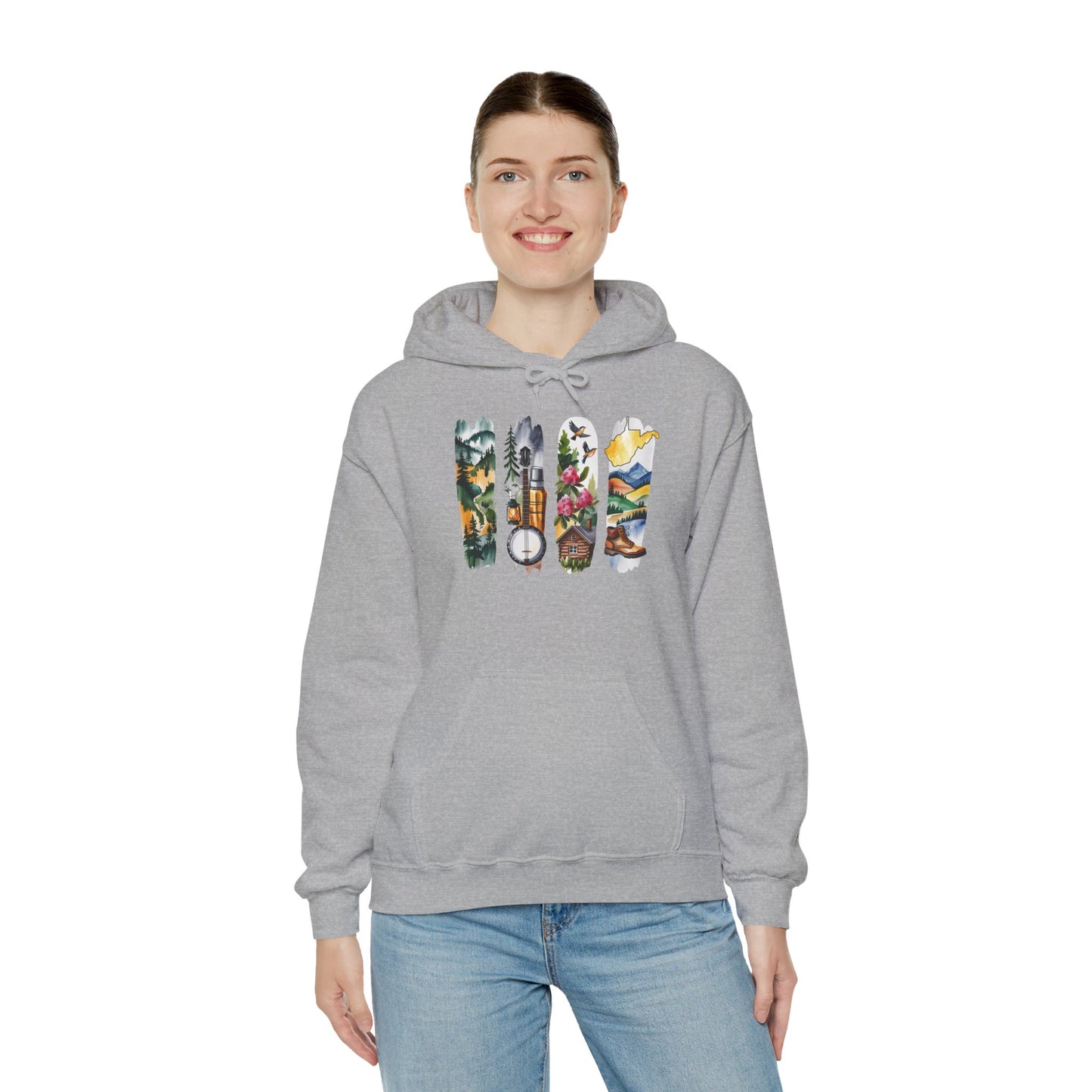 West Virginia Nature Hoodie – Unisex Mountain & Forest Sweatshirt for Appalachian Adventure Lovers