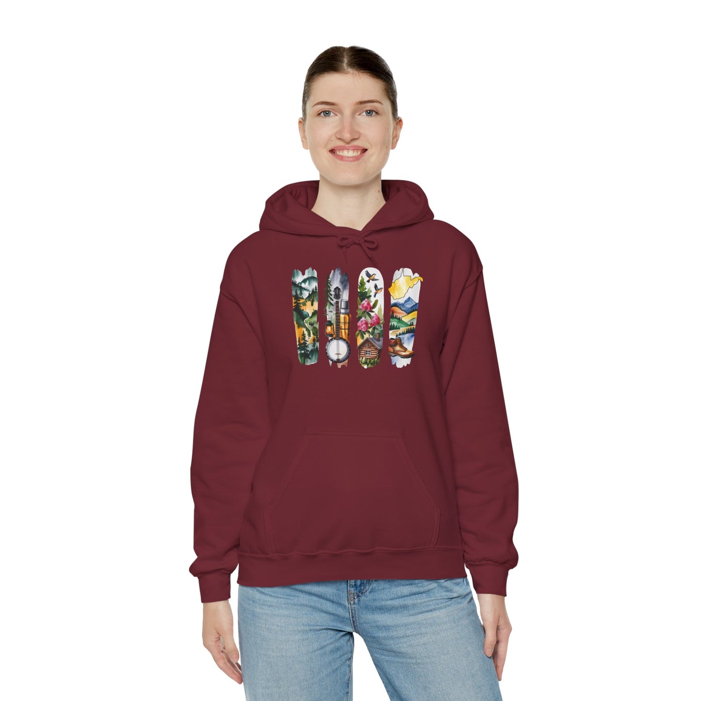 West Virginia Nature Hoodie – Unisex Mountain & Forest Sweatshirt for Appalachian Adventure Lovers