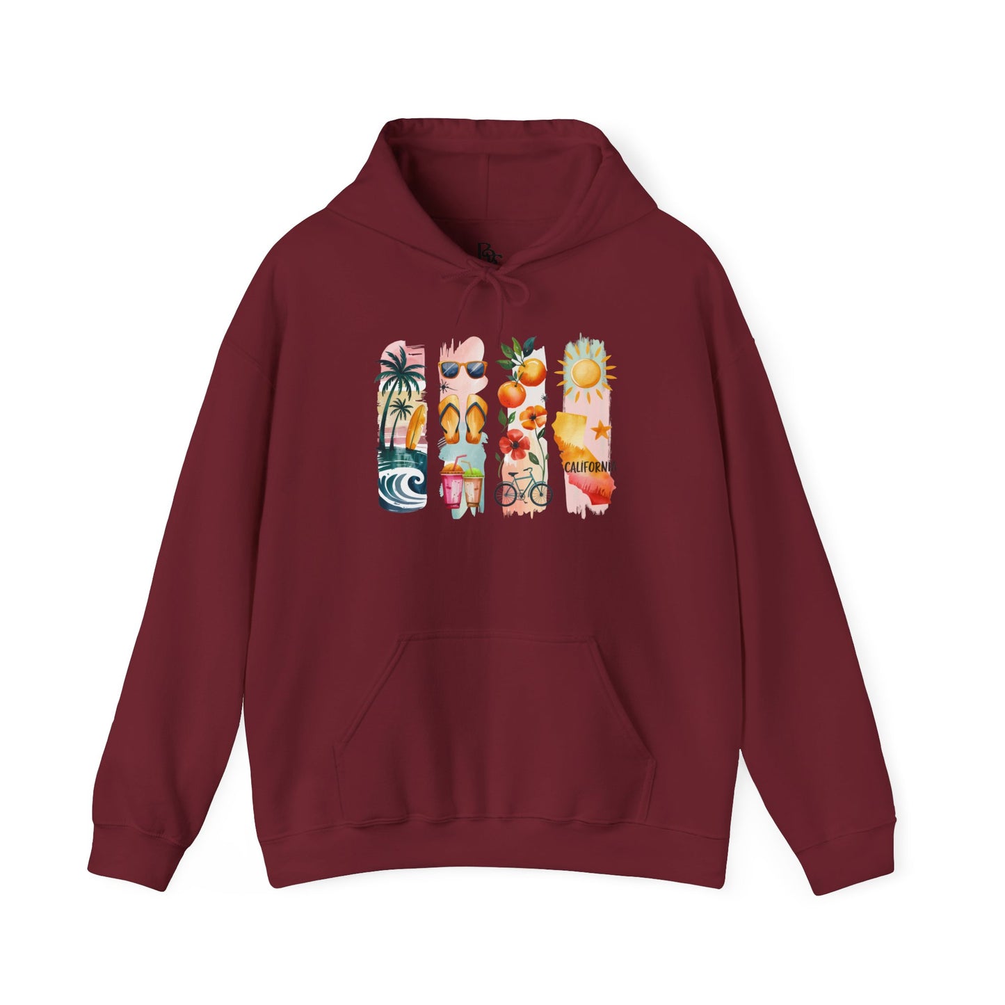 California Nature Hoodie – Unisex Sweatshirt for Water & Mountain Adventurers