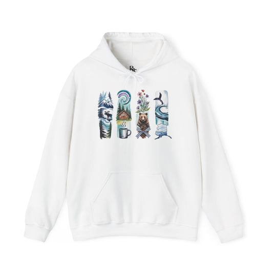 Alaska Nature Hoodie – Unisex Sweatshirt for Mountain & Glacier Explorers
