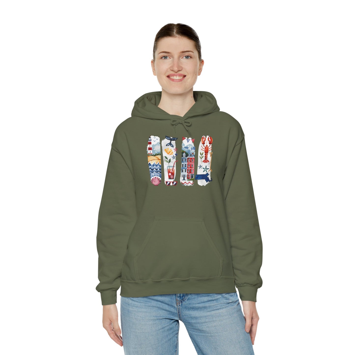 Massachusetts Nature Hoodie – Unisex Sweatshirt for Coastal & Trail Explorers