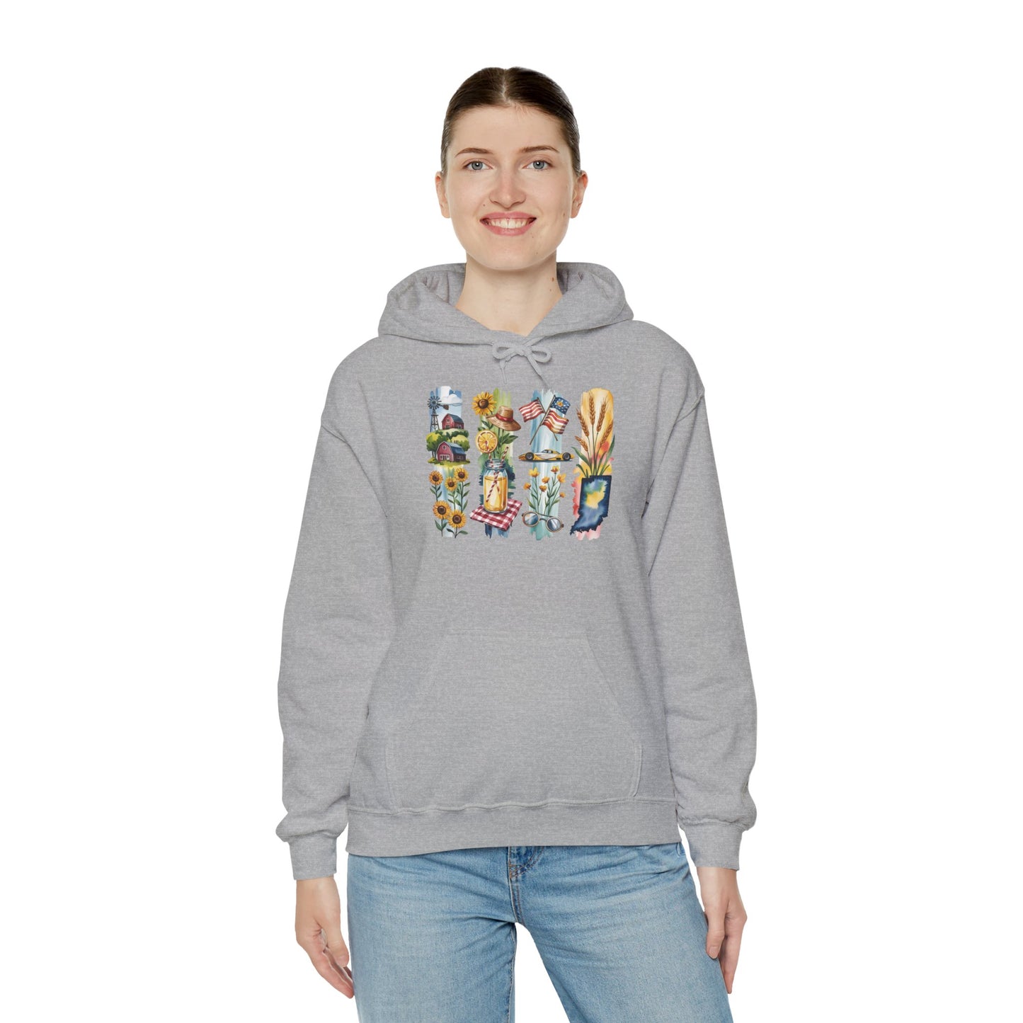 Indiana Nature Hoodie – Unisex Sweatshirt for Forest & Lakeside Wanderers