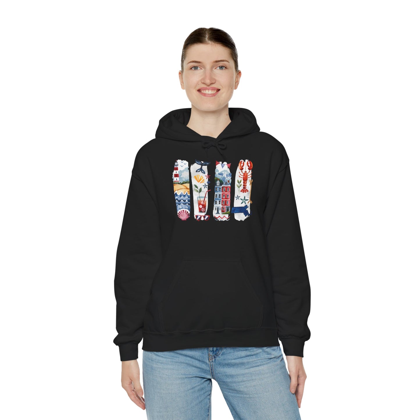 Massachusetts Nature Hoodie – Unisex Sweatshirt for Coastal & Trail Explorers
