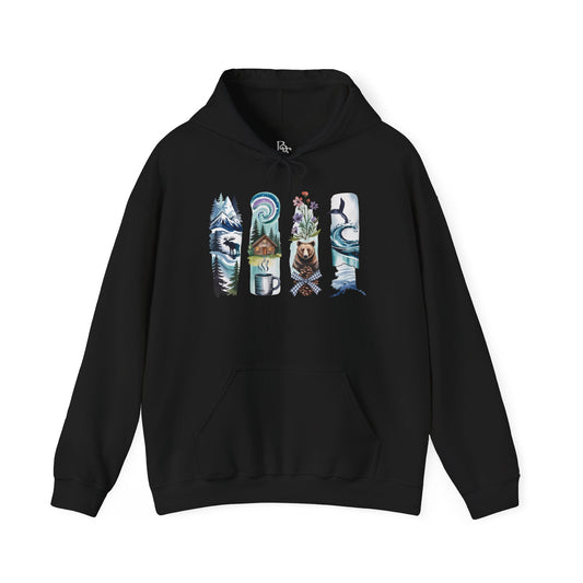Alaska Nature Hoodie – Unisex Sweatshirt for Mountain & Glacier Explorers