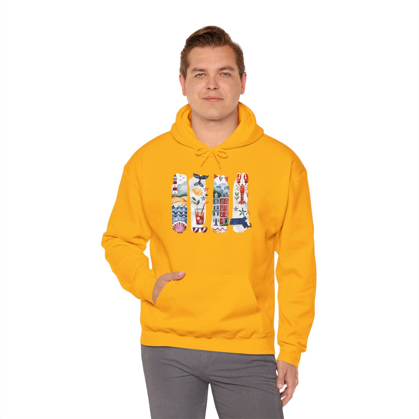 Massachusetts Nature Hoodie – Unisex Sweatshirt for Coastal & Trail Explorers