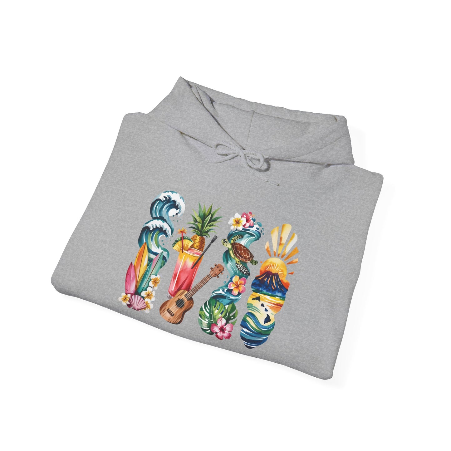 Hawaii Nature Hoodie – Unisex Sweatshirt for Volcano & Ocean Lovers