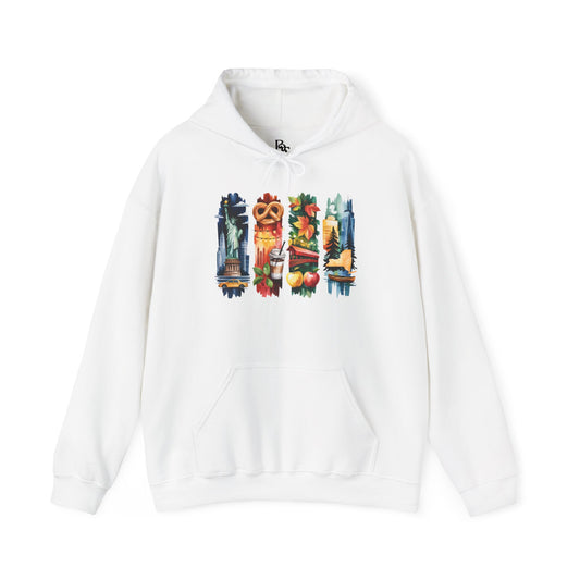 New York Nature Hoodie – Unisex Empire State Sweatshirt for Tourists and Travelers