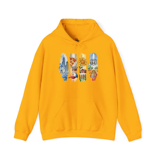 Illinois Nature Hoodie – Unisex Sweatshirt for Trail, Lake & City Escape Lovers