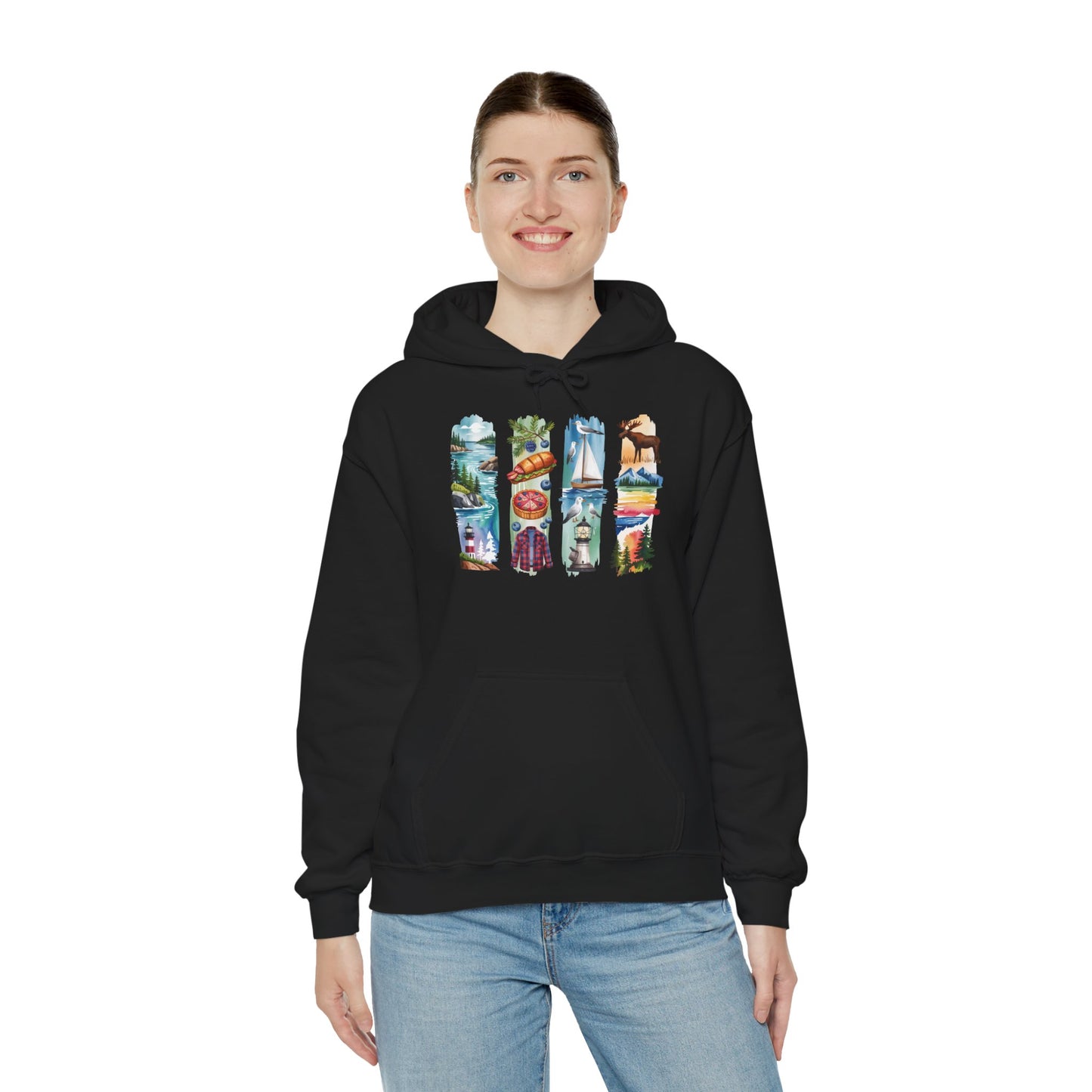 Maine Nature Hoodie – Unisex Sweatshirt for Wilderness Lovers