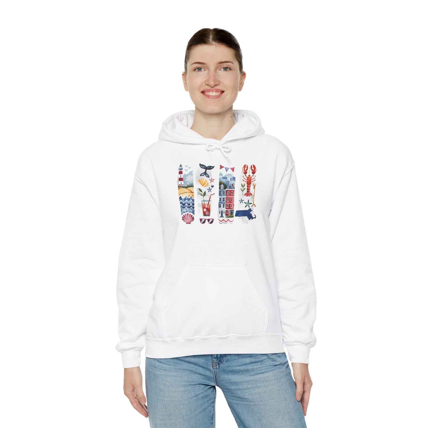 Massachusetts Nature Hoodie – Unisex Sweatshirt for Coastal & Trail Explorers