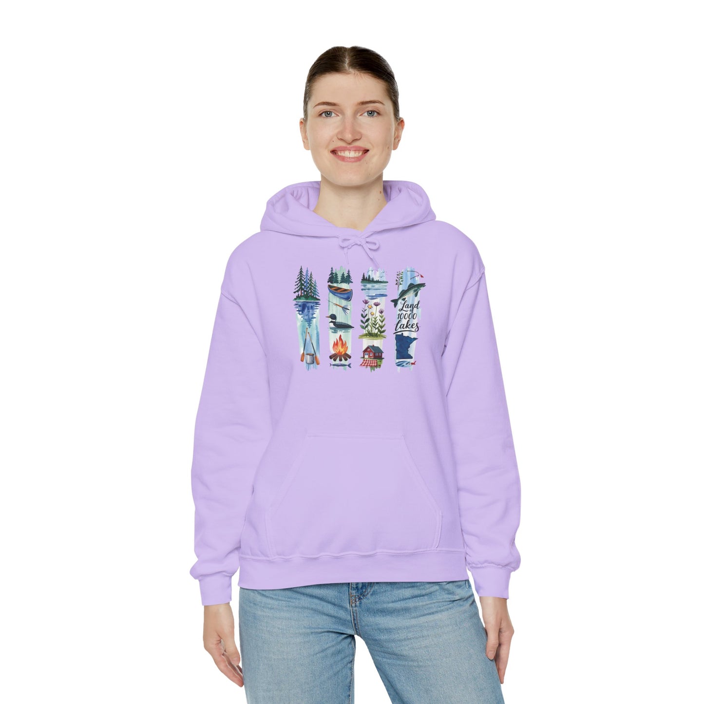 Minnesota Nature Hoodie – Unisex Sweatshirt for Forest & Lake Lovers