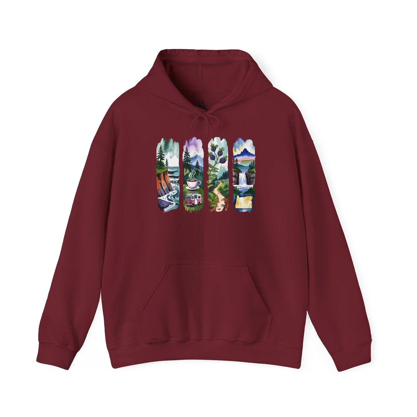 Oregon Nature Hoodie – Unisex Pacific Northwest Sweatshirt for Hikers & Adventure Enthusiasts