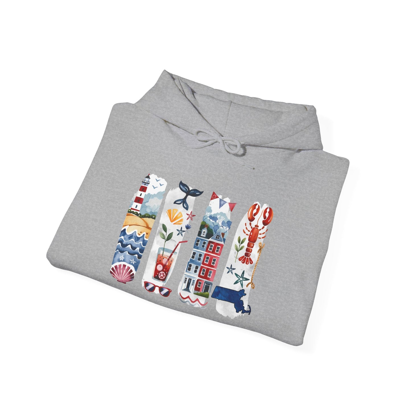 Massachusetts Nature Hoodie – Unisex Sweatshirt for Coastal & Trail Explorers