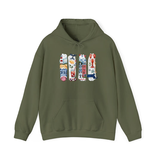 Massachusetts Nature Hoodie – Unisex Sweatshirt for Coastal & Trail Explorers