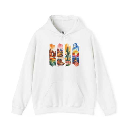 Utah Nature Hoodie – Unisex Desert Landscape Sweatshirt for Hikers & Adventure Seekers