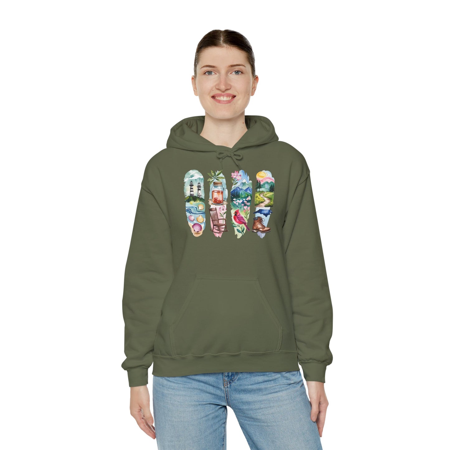 North Carolina Nature Hoodie – Unisex Sweatshirt for Nature Lovers