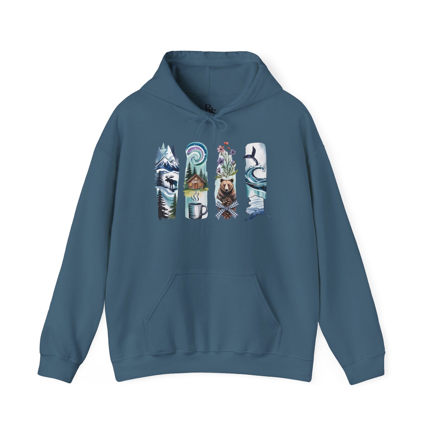 Alaska Nature Hoodie – Unisex Sweatshirt for Mountain & Glacier Explorers