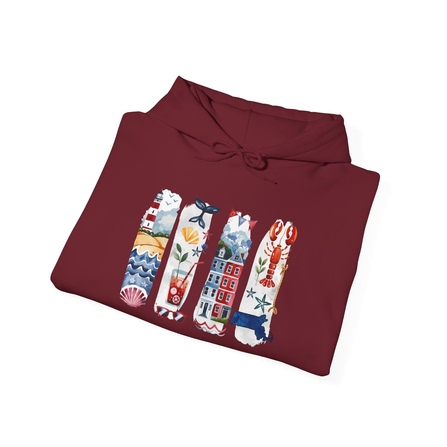 Massachusetts Nature Hoodie – Unisex Sweatshirt for Coastal & Trail Explorers