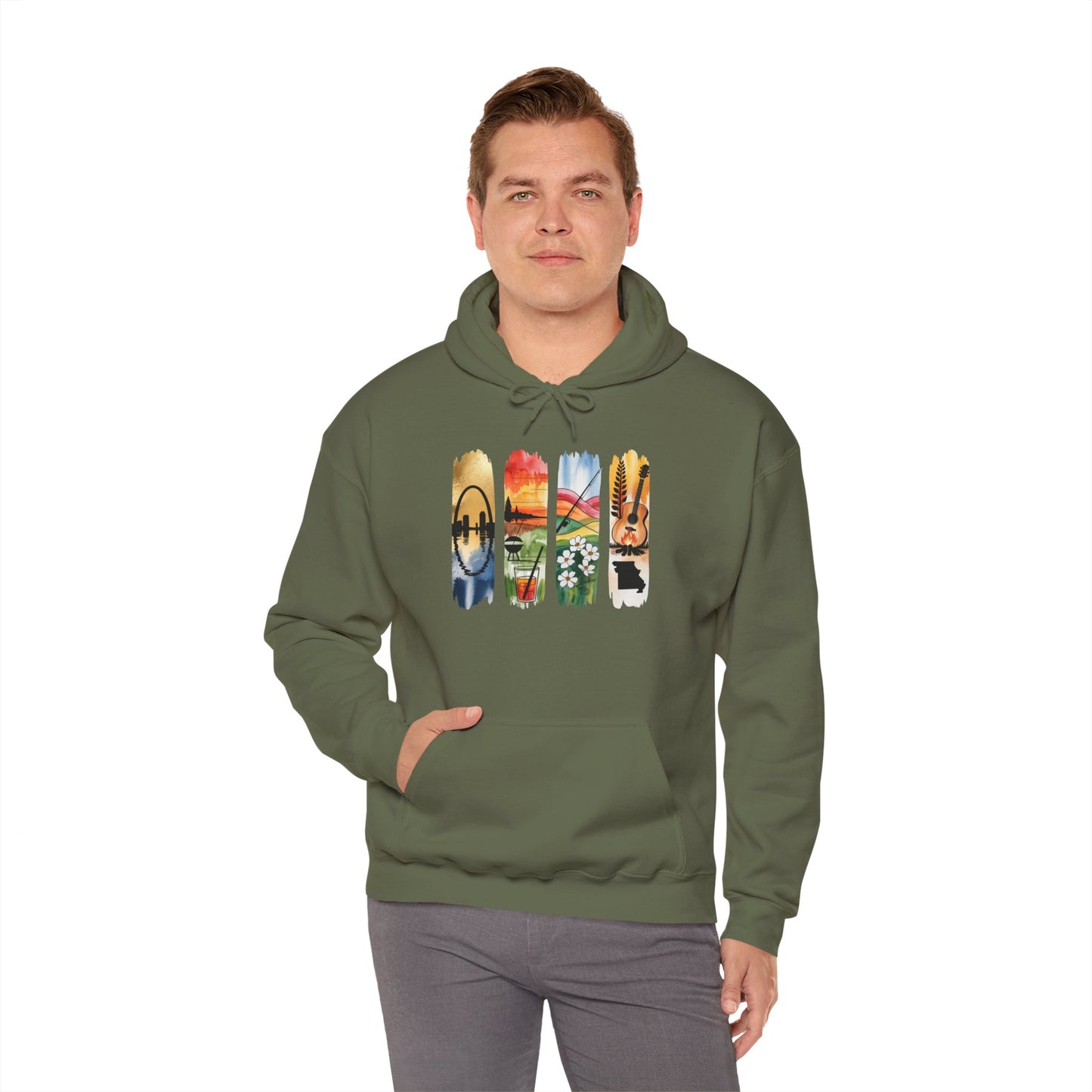 Missouri Nature Hoodie – Unisex Sweatshirt for Trail & River Lovers