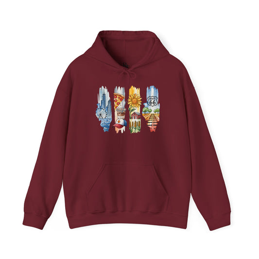 Illinois Nature Hoodie – Unisex Sweatshirt for Trail, Lake & City Escape Lovers