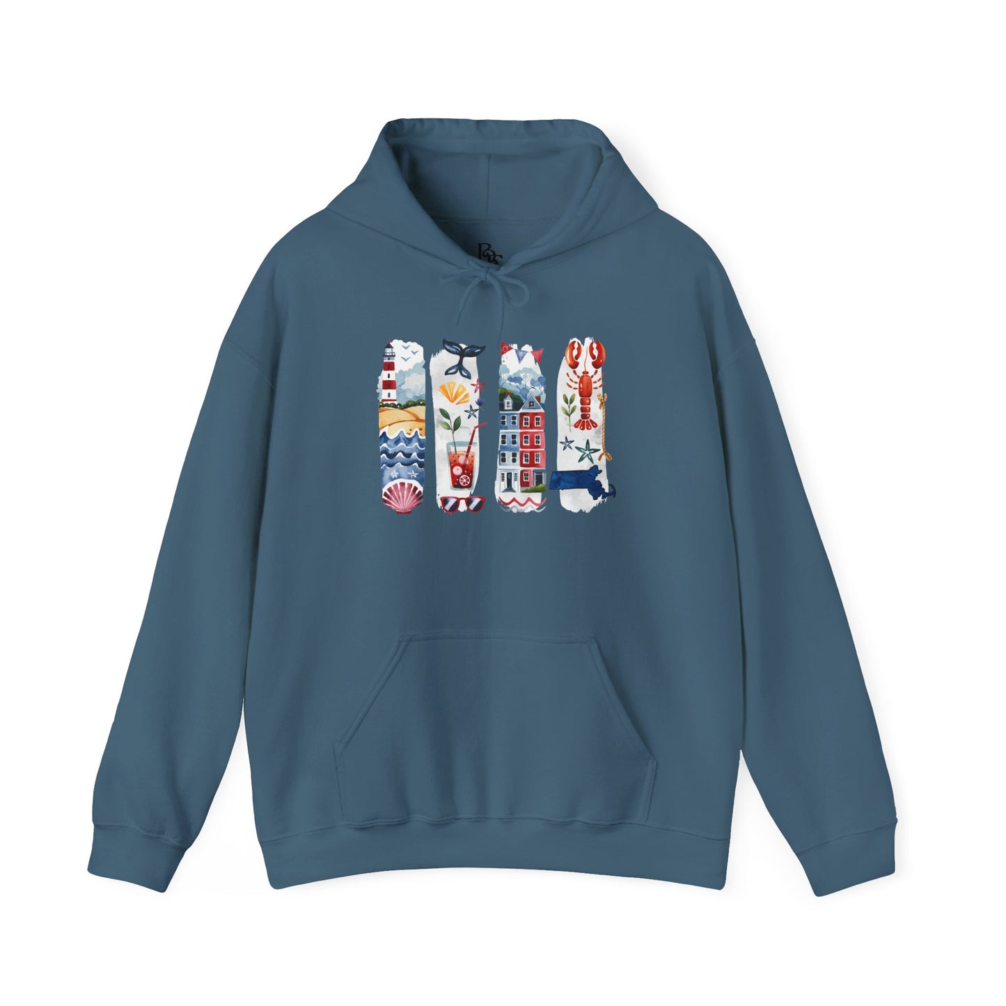 Massachusetts Nature Hoodie – Unisex Sweatshirt for Coastal & Trail Explorers