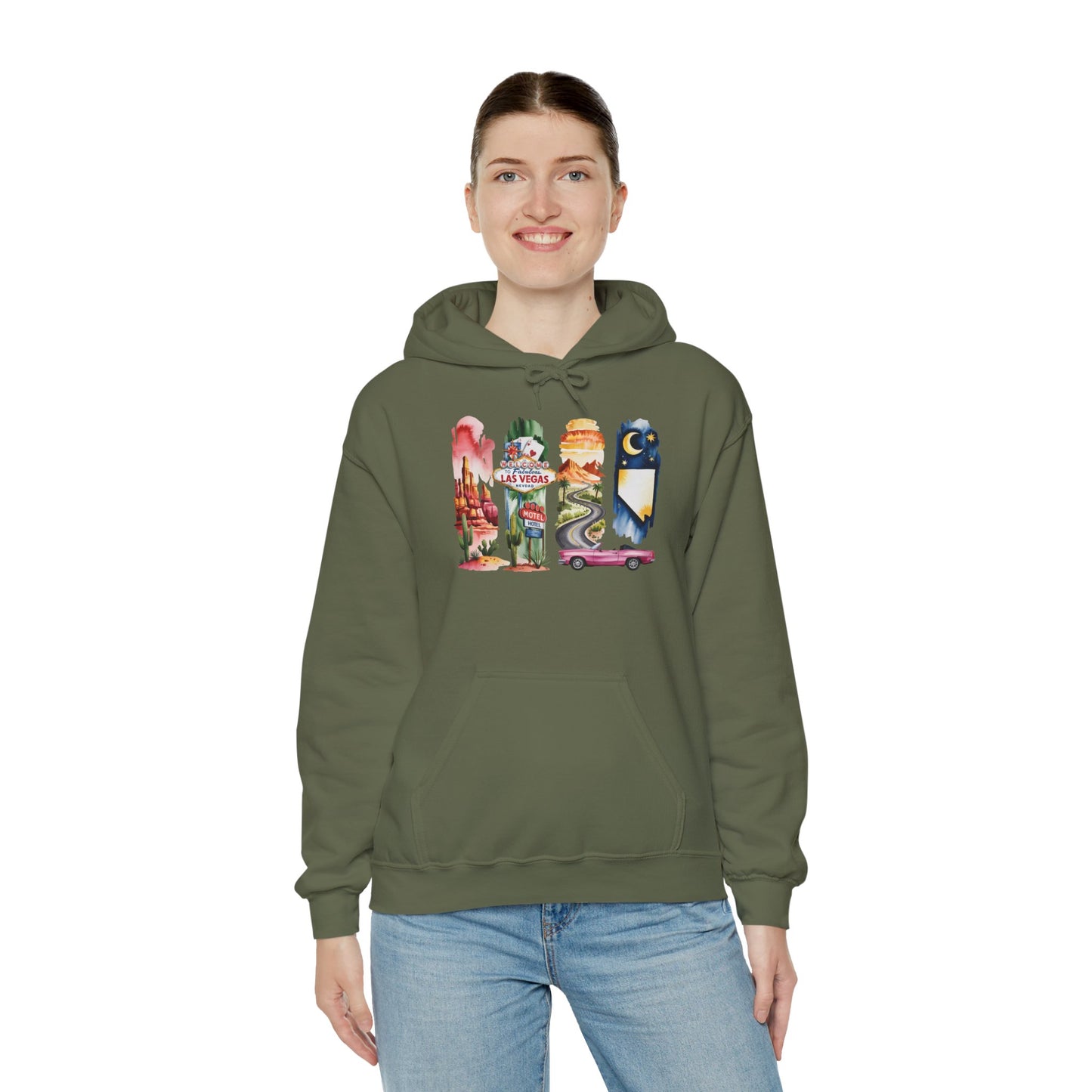 Nevada Nature Hoodie – Unisex Sweatshirt for Desert & Mountain Explorers