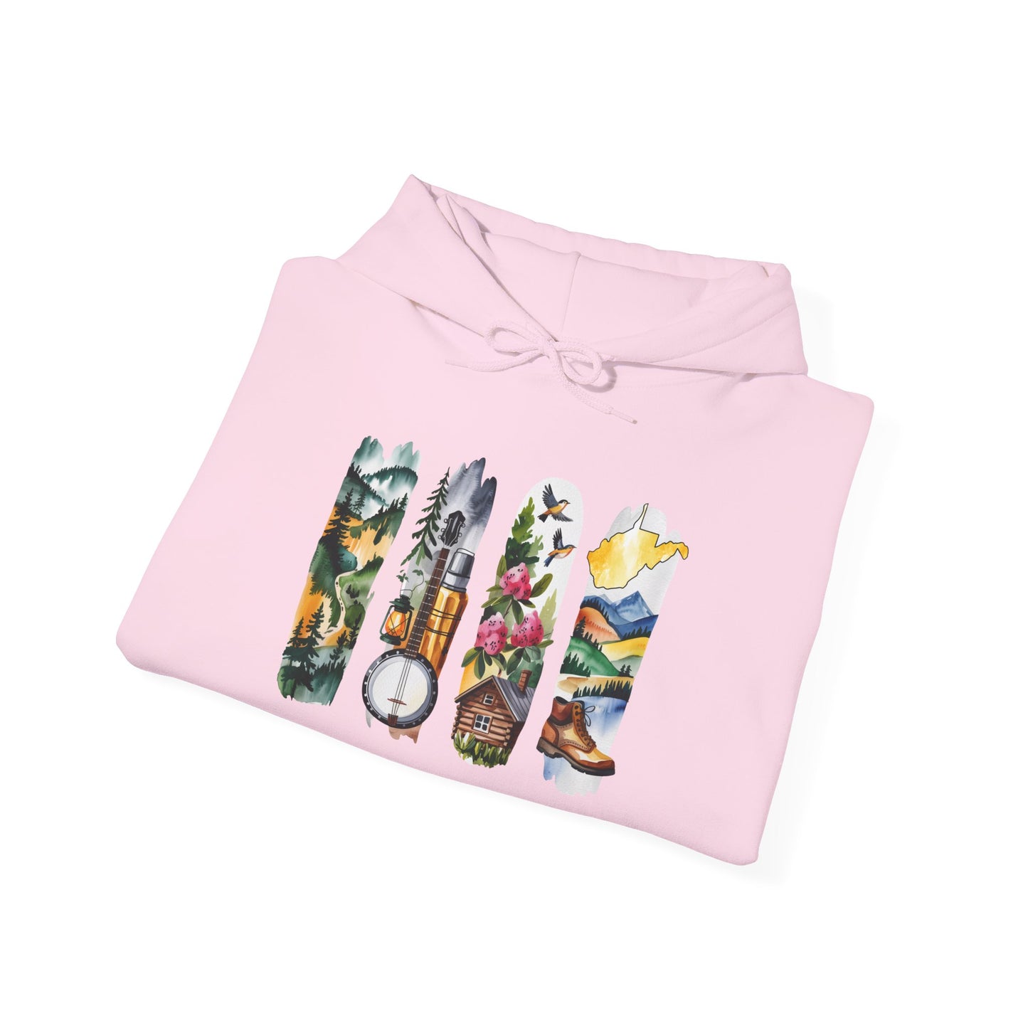 West Virginia Nature Hoodie – Unisex Mountain & Forest Sweatshirt for Appalachian Adventure Lovers