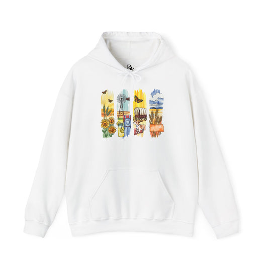 Kansas Nature Hoodie – Unisex Sweatshirt for Prairie & Sky Lovers
