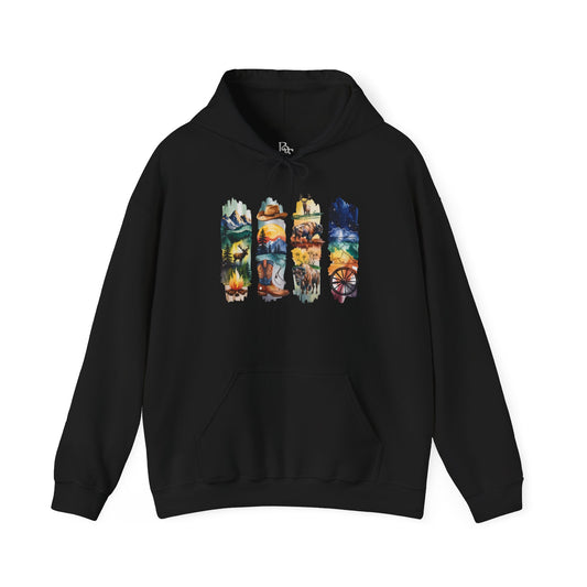 Wyoming Nature Hoodie – Unisex Scenic Nature Sweatshirt for Outdoor Lovers