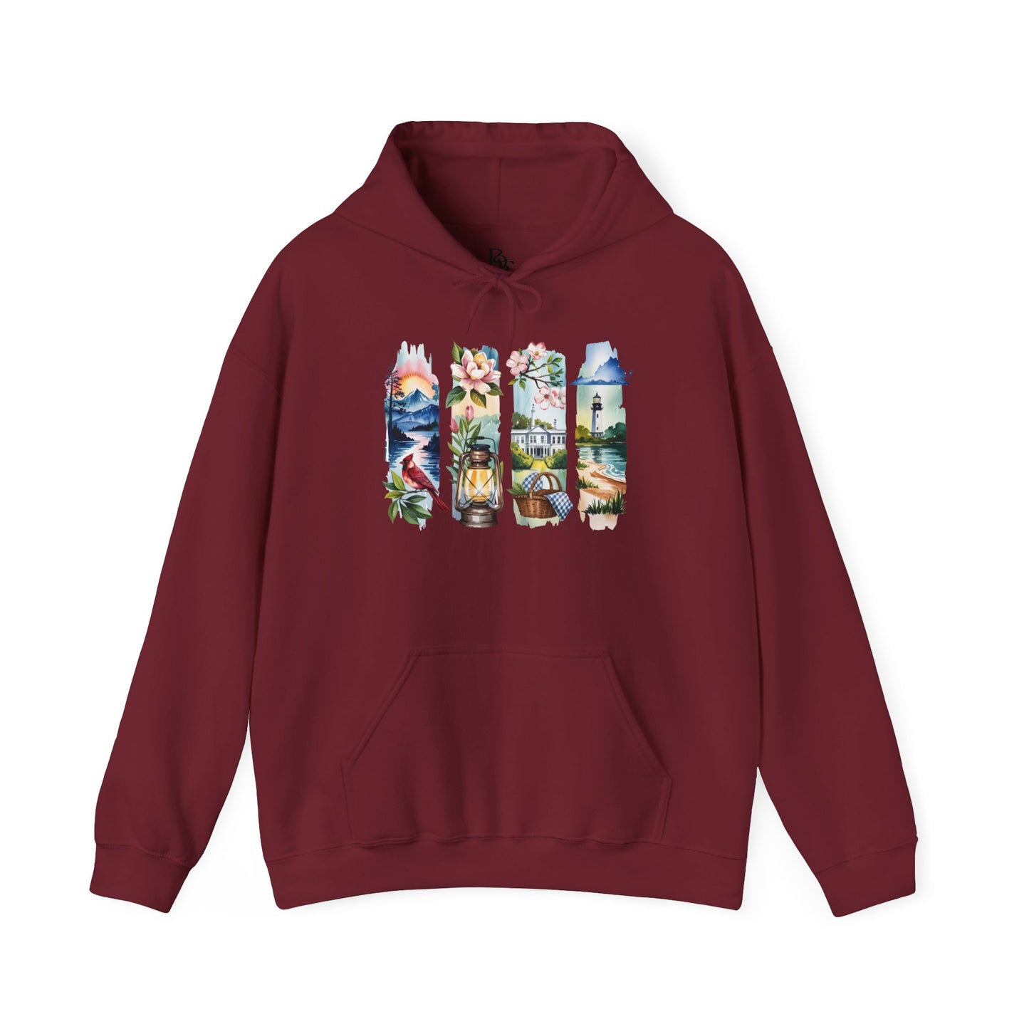 Virginia Nature Hoodie – Unisex Mountains & Lakes Sweatshirt for Outdoor Enthusiasts
