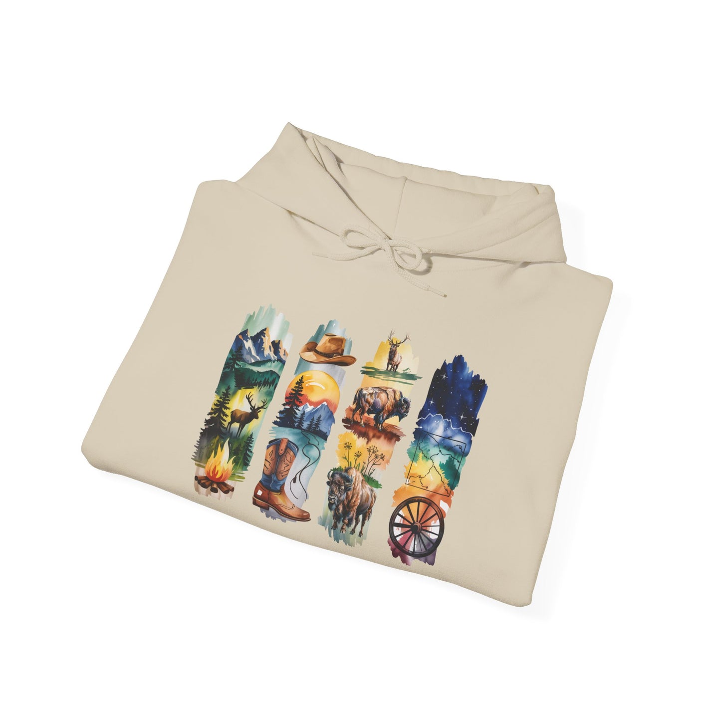 Wyoming Nature Hoodie – Unisex Scenic Nature Sweatshirt for Outdoor Lovers