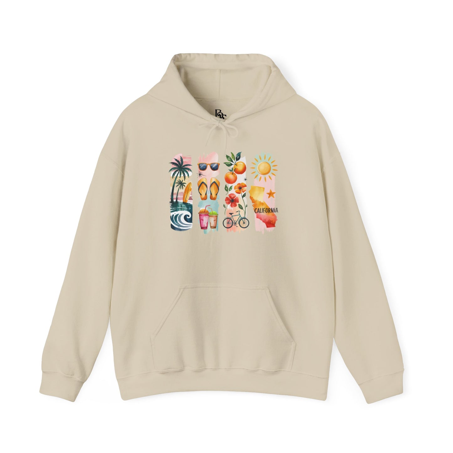 California Nature Hoodie – Unisex Sweatshirt for Water & Mountain Adventurers
