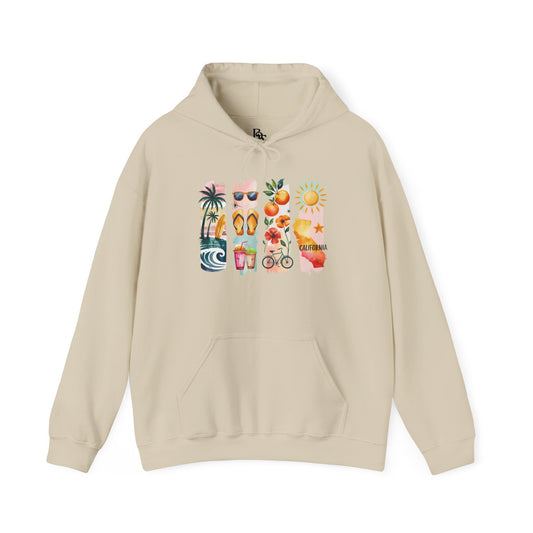 California Nature Hoodie – Unisex Sweatshirt for Water & Mountain Adventurers