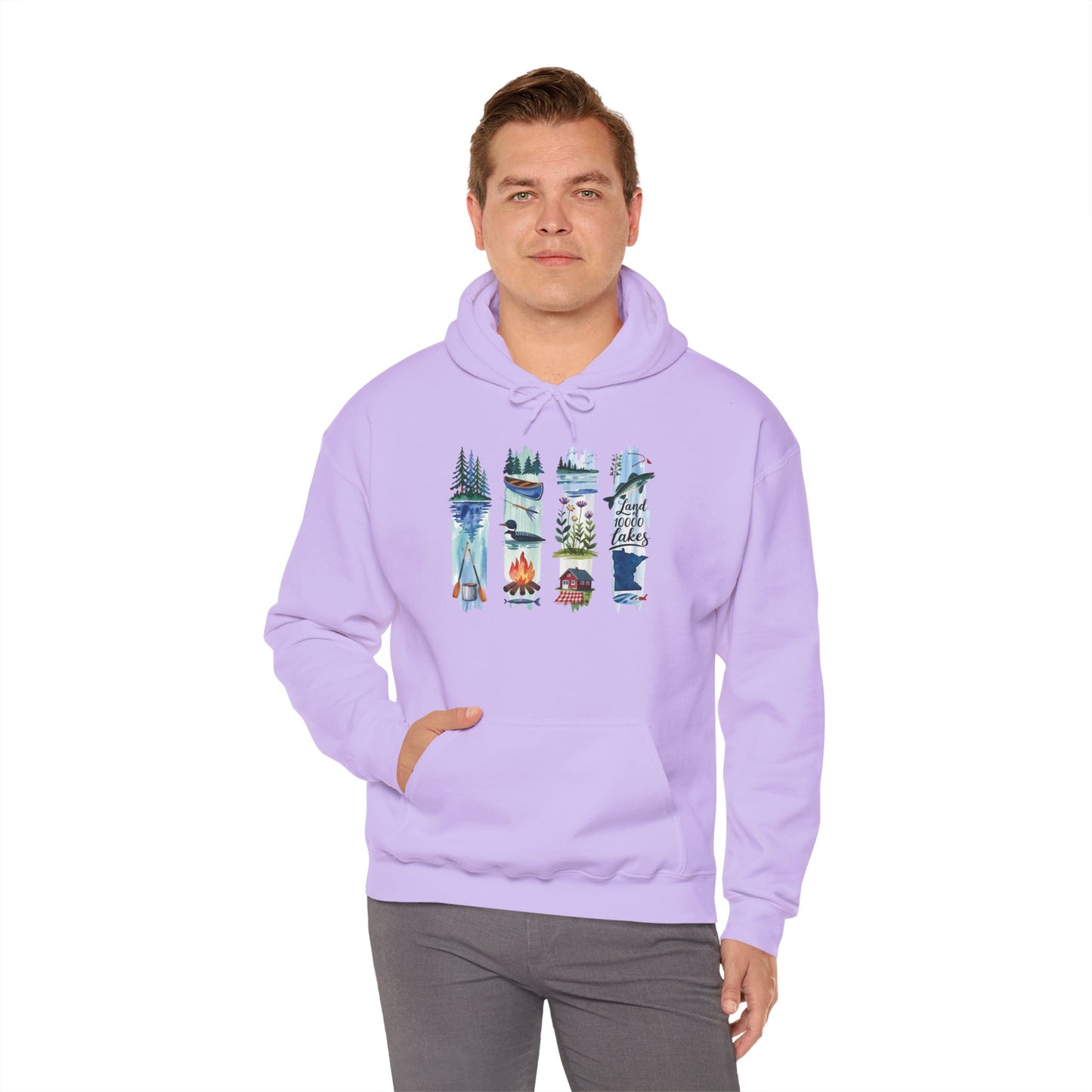 Minnesota Nature Hoodie – Unisex Sweatshirt for Forest & Lake Lovers