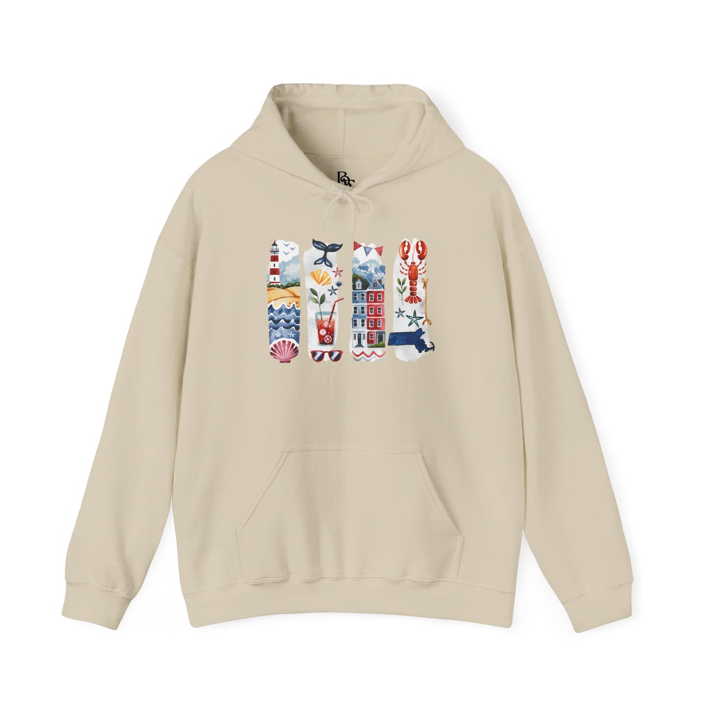 Massachusetts Nature Hoodie – Unisex Sweatshirt for Coastal & Trail Explorers