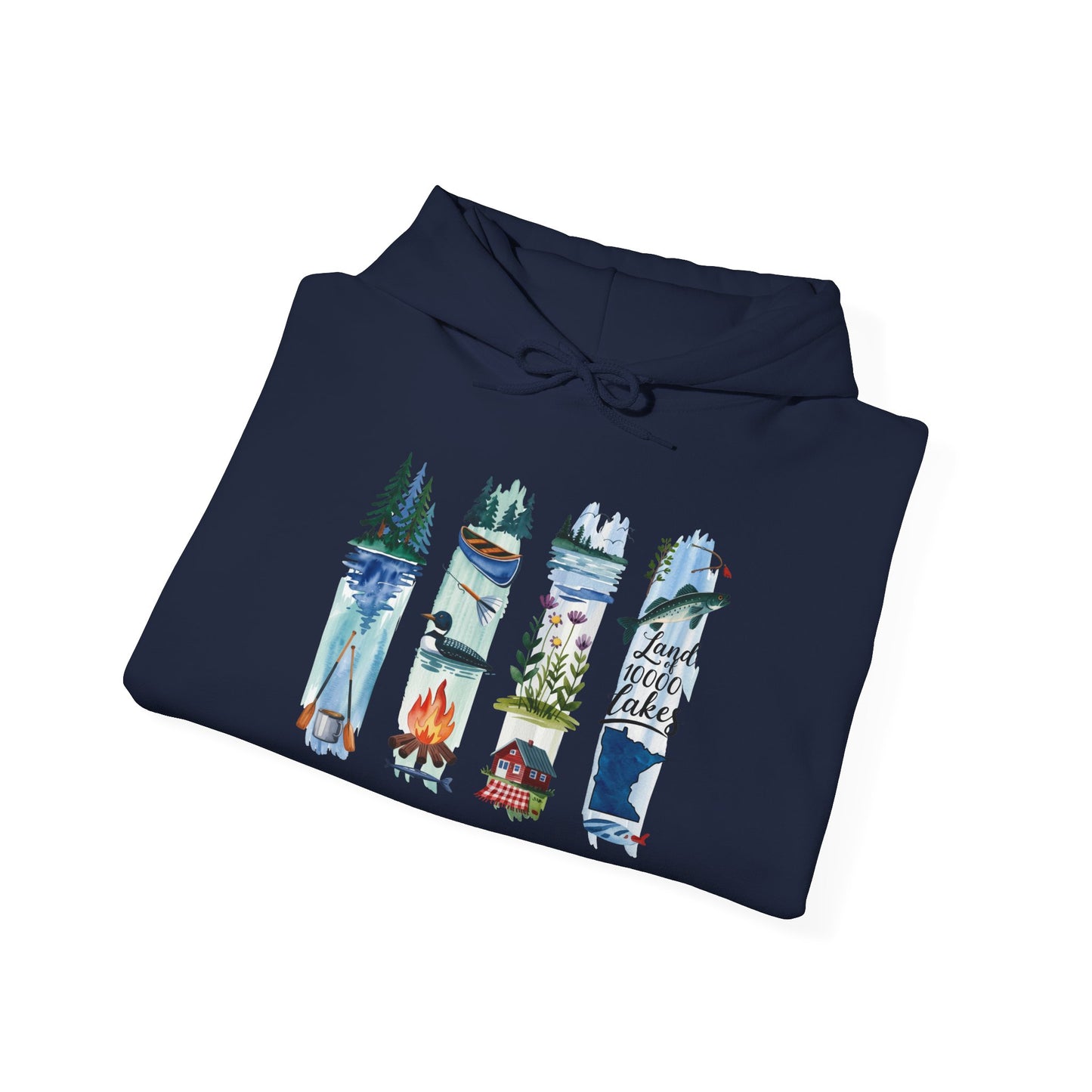 Minnesota Nature Hoodie – Unisex Sweatshirt for Forest & Lake Lovers