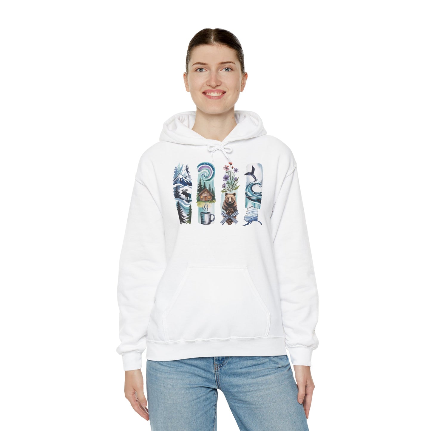 Alaska Nature Hoodie – Unisex Sweatshirt for Mountain & Glacier Explorers