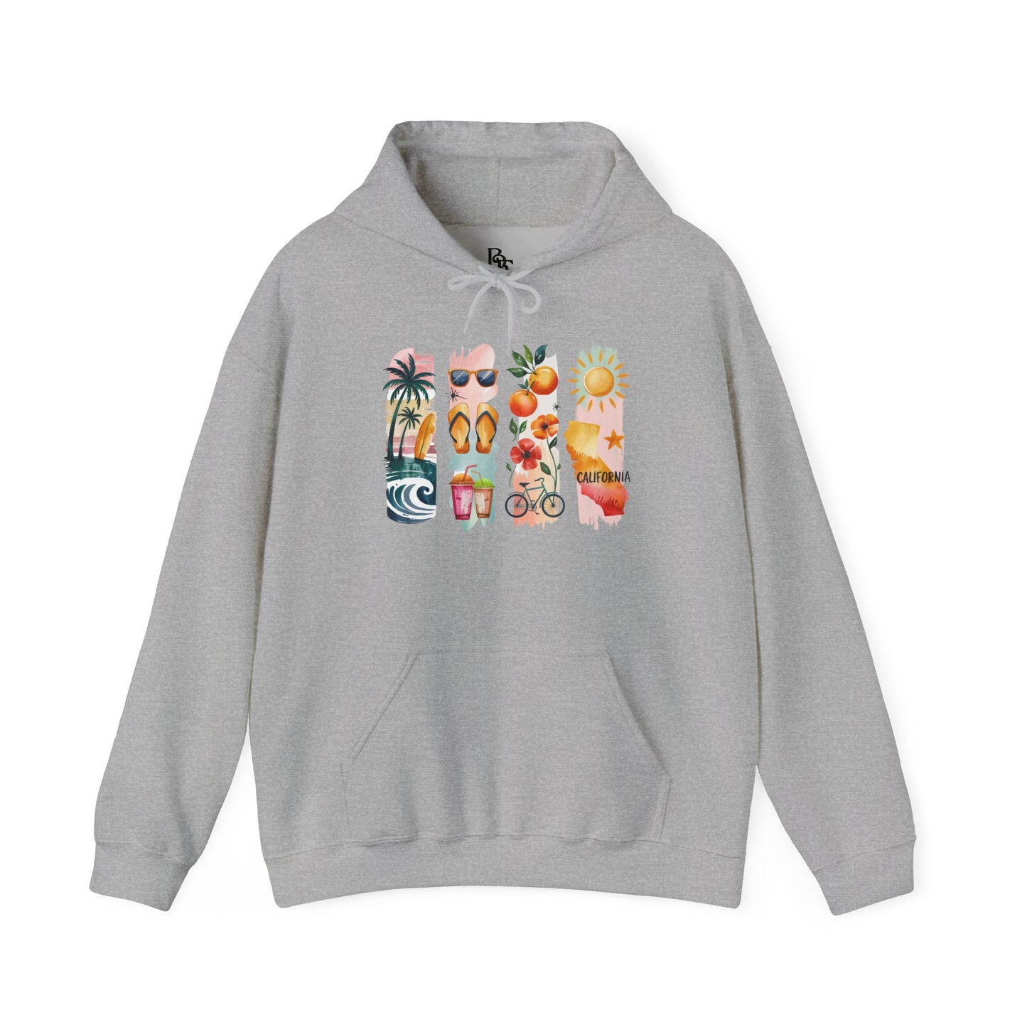 California Nature Hoodie – Unisex Sweatshirt for Water & Mountain Adventurers