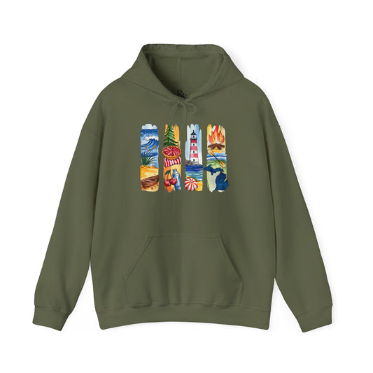 Michigan Nature Hoodie – Unisex Sweatshirt for Forest & Freshwater Lovers