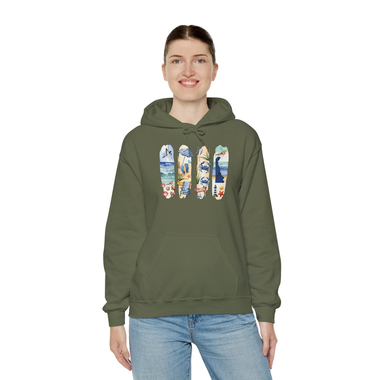 Delaware Nature Hoodie – Unisex Sweatshirt for Shoreline & Trail Lovers