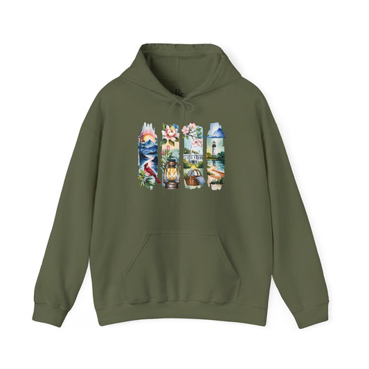 Virginia Nature Hoodie – Unisex Mountains & Lakes Sweatshirt for Outdoor Enthusiasts