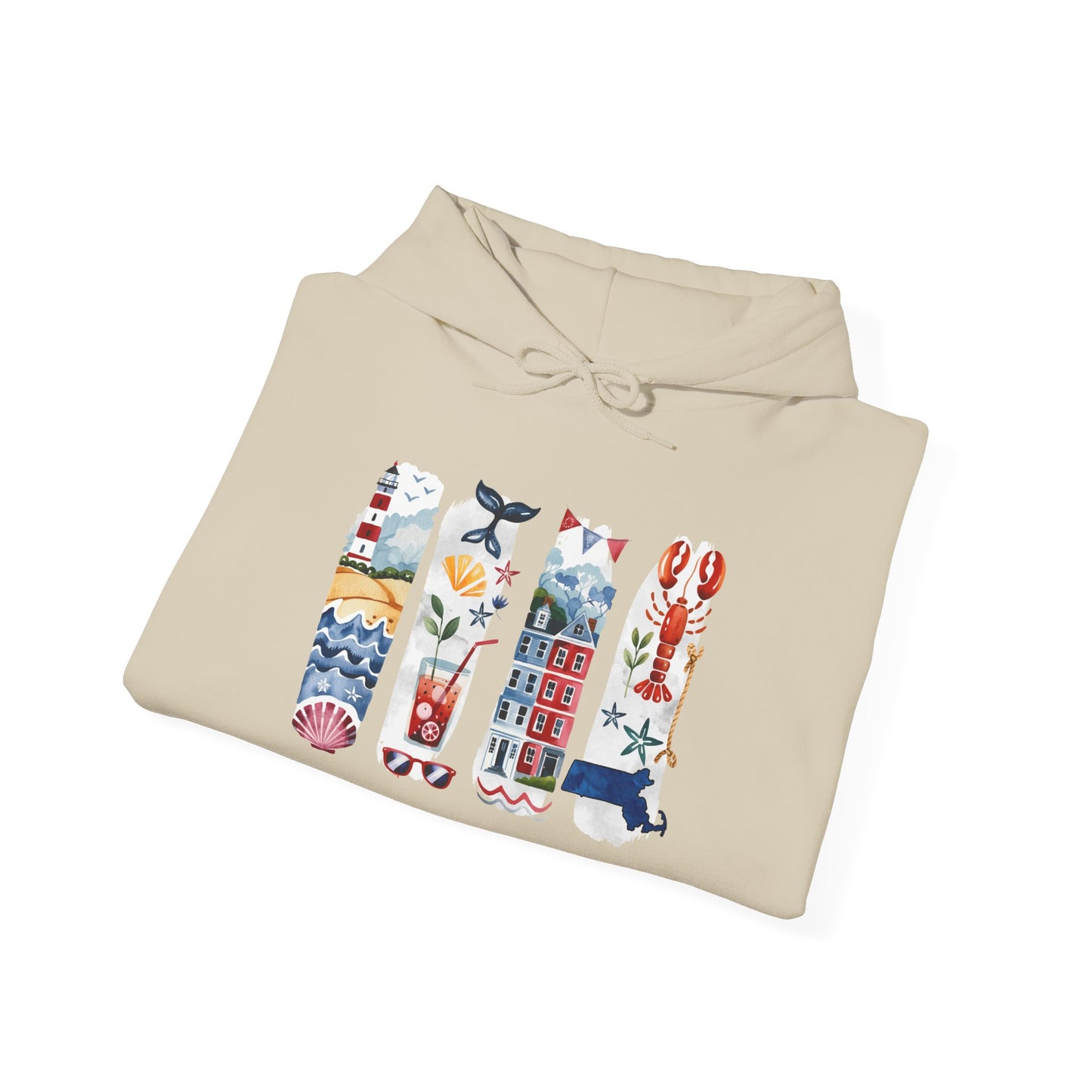 Massachusetts Nature Hoodie – Unisex Sweatshirt for Coastal & Trail Explorers
