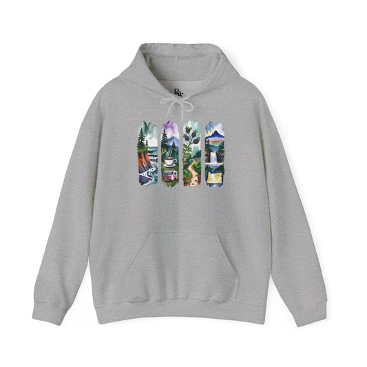 Oregon Nature Hoodie – Unisex Pacific Northwest Sweatshirt for Hikers & Adventure Enthusiasts