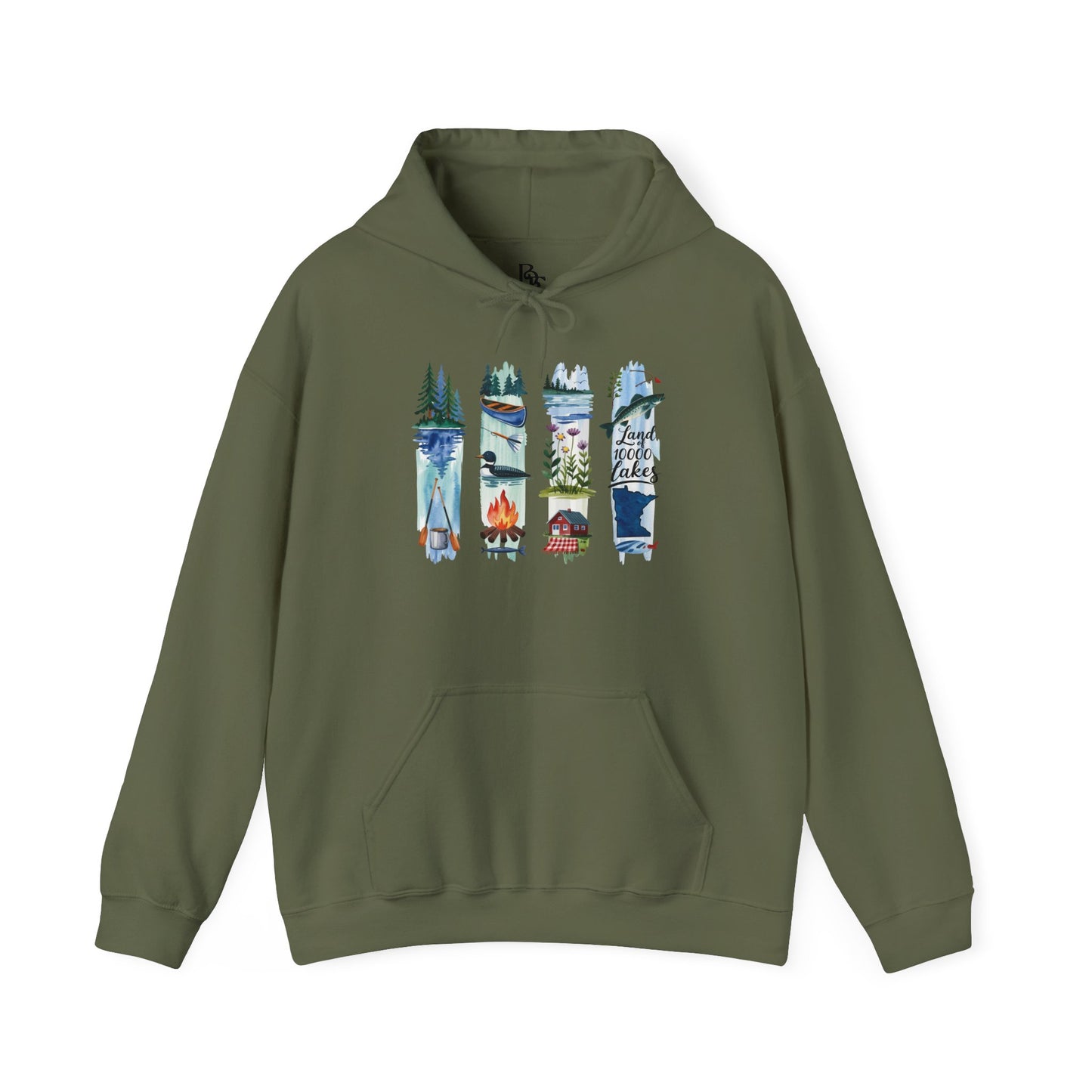 Minnesota Nature Hoodie – Unisex Sweatshirt for Forest & Lake Lovers