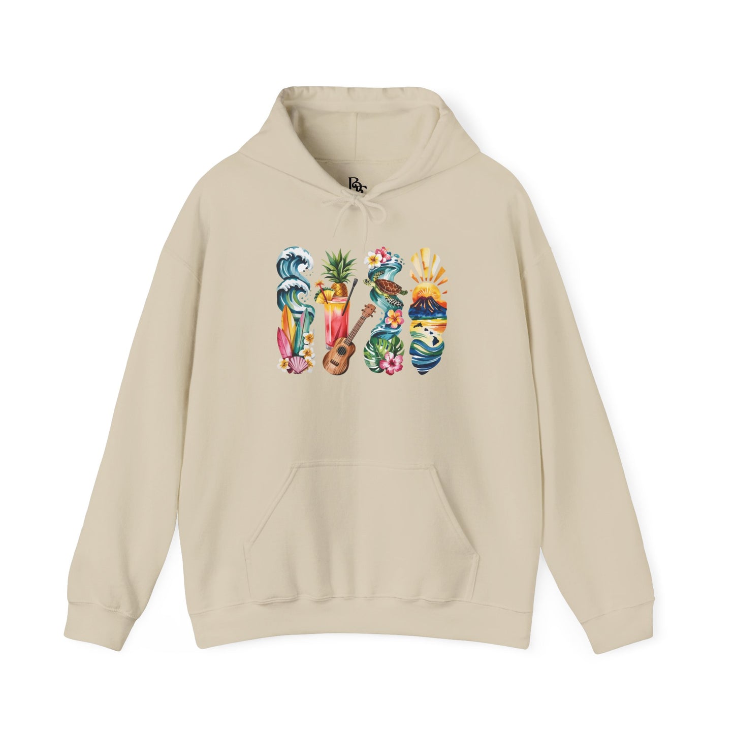 Hawaii Nature Hoodie – Unisex Sweatshirt for Volcano & Ocean Lovers