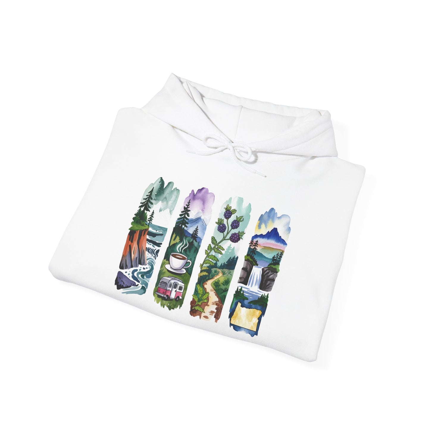Oregon Nature Hoodie – Unisex Pacific Northwest Sweatshirt for Hikers & Adventure Enthusiasts
