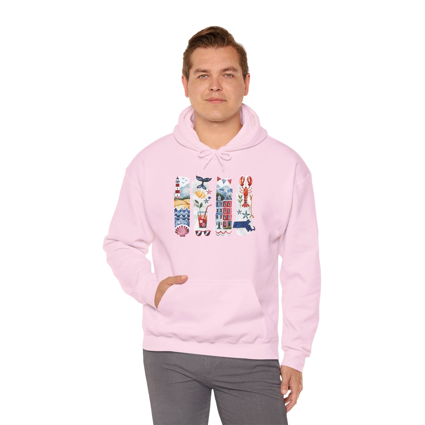 Massachusetts Nature Hoodie – Unisex Sweatshirt for Coastal & Trail Explorers
